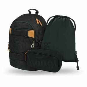 BAAGL 3 SET SKATE DARKNESS Iskolai szett, sötétszürke, méret kép