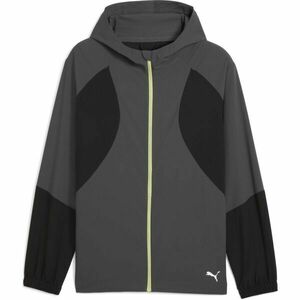 Puma M RUN ULTRAWEAVE HOODED JACKET Férfi futódzseki, sötétszürke, méret kép