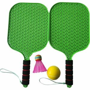 ADAR SET OF RACKETS WITH BALL AND SHUTTLECOCK Ütők labdával és tollaslabdával, zöld, méret kép