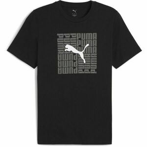 Puma GRAPHIC PUMA WORDING TEE Férfi póló, fekete, méret kép