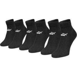 Puma ELEMENTS UNISEX PLAIN QUARTER 3P Zokni, fekete, méret kép