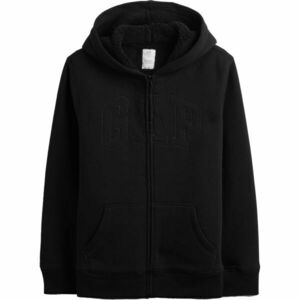 GAP V-OC COZY LOGO FZ Fiú bélelt pulóver, fekete, méret kép