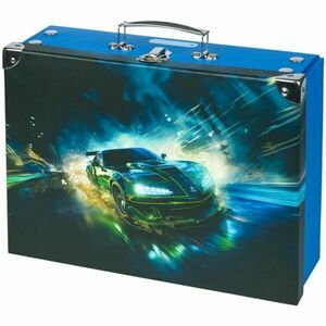 BAAGL RACING CAR Összehajtható laminált karton kisbőrönd, kék, méret kép