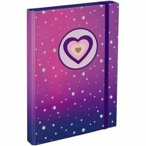 BAAGL HEART Füzettartó box A4, lila, méret kép