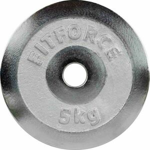Fitforce SÚLYTÁRCSA 5KG KRÓM 30MM Súlytárcsa, ezüst, méret 5 KG kép