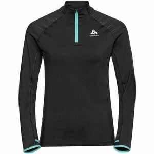 Odlo W MID LAYER 1/2 ZIP AXALP CERAMIWARM Női funkcionális középső réteg, fekete, méret kép