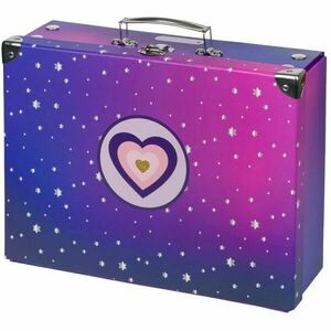 BAAGL HEART Összehajtható laminált karton kisbőrönd, lila, méret kép
