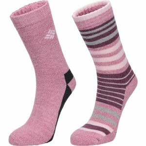 Columbia 2PP MOISTURE CONTROL STRIPE CREW Női zokni, rózsaszín, méret kép