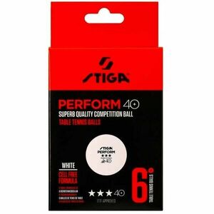 Stiga PERFORM 6-PACK Pingpong labdák, fehér, méret kép