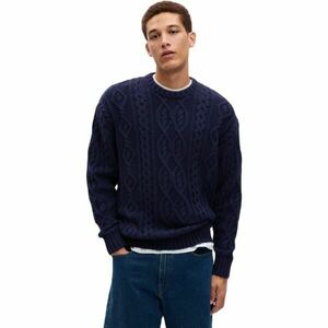 GAP CABLE CREW Férfi pulóver, sötétkék, méret kép