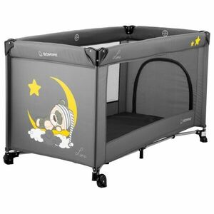 BOMIMI LUNA Hordozható kiságy, sötétszürke, méret kép