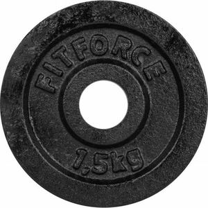 Fitforce PLB 1, 5 KG x 30 MM Súlyzótárcsa, fekete, méret 1, 5 KG kép