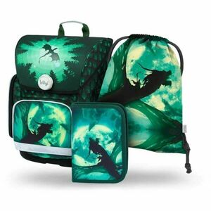 BAAGL 3 SET ERGO DRAGON Iskolai szett, zöld, méret kép