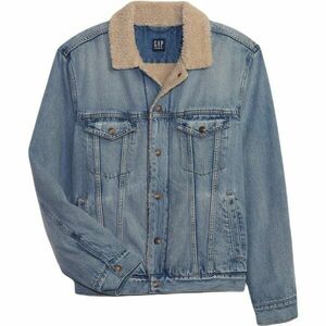GAP V-SHERPA DENIM Férfi kabát, világoskék, méret kép