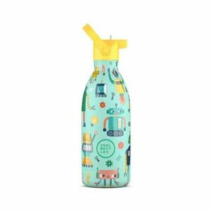 COOL BOTTLES KIDS SHORT CIRCUIT 3D 500 ML Gyerek termoszpalack, világoszöld, méret 500 ML kép