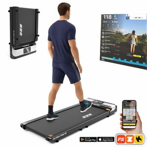 Összecsukható gyaloglópad inSPORTline ZenRun Fold 10, 0.75LE, max.120kg, futófelület 106x40cm, mellkasi öv, súly 24kg, otthoni kép