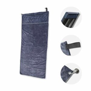 Fitness törölköző inSPORTline Benchbuddy 120x50 cm, táska, cipzáras zseb, felerősíthető padra/székre kép