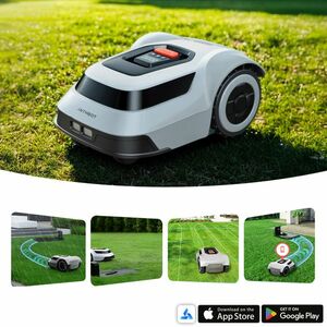 Vezetőszálas robotfűnyíró Anthbot Pion 1000 (1000m²-ig), akadályérzékelés, precíz térképezés, Bluetooth, IPX6, 30-70mm, 2500 mAh, 24° (45 %) kép