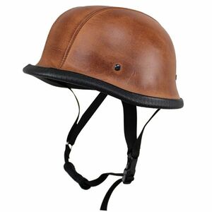 Retro nyitott motoros bukósisak Sodager ADH‑012, kényelmes, 560 g, polikarbonát héj, tanúsítvány nélkül, valódi bőrfelület kép