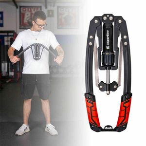 Karerősítő inSPORTline Vancer, kompakt méret, univerzális használat, kétrétegű szénacél cső, biztonságos súlyzós edzés, csúszásmentes fogantyú kép