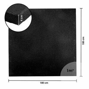 Súlyzós alátét inSPORTline Proteko Plus 100x100x4 cm, védi a padlót a károsodástól, rendkívül tartós, csúszásmentes felület, tompítja a rezgést kép