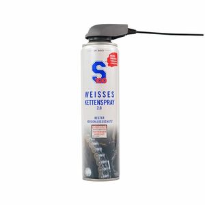 Láncspray applikátorral S100 White Chain Spray 2.0 400 ml, korrózióvédelem, PTFE, nagyfokú ellenállás, O/X/Z gyűrűkhöz kép