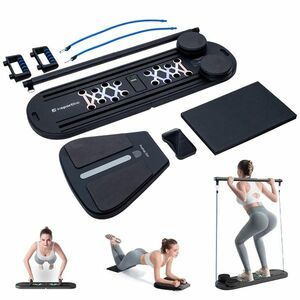 Multifunkcionális fekvőtámasz és pilates pad inSPORTline Pushap Zen, digitális számláló, csúszásmentes habszivacs fogantyúk, fémkarabiner kép