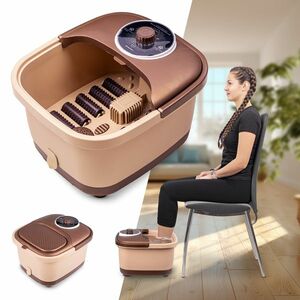 Talpmasszázs fürdő inSPORTline Kubispa EVO, 10 masszázsgörgő, fűtés akár 42°C-ig, piros fény, levehető fedél, leeresztő szelep, fürdősótartály kép