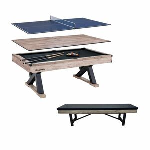 3 az 1-ben biliárdasztal inSPORTline Residento paddal, számos tartozék, ping-pong ütő, dákó, robosztus kép