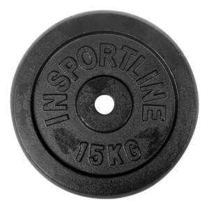 Öntöttvas súlyzótárcsa inSPORTline CastCzech 15 kg 30 mm, korrózióállóság, 305 mm átmérő kép