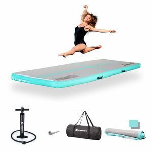 Airtrack kézi pumpával inSPORTline Airstunt 300x100x10 cm, Drop Stitch technológia, javítókészlet, hordozótáska kép