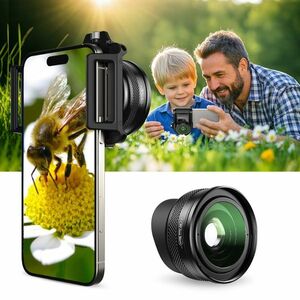 Állítható objektív Apexel Zoom 10X-20X univerzális klipsz, nagyítóként is használhatod, F1.05-ös rekeszérték kép