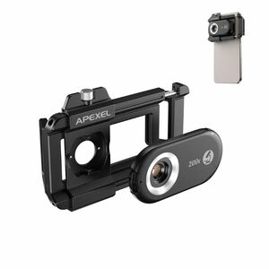 Mikroszkóp lencse okostelefonhoz 200x Apexel LED és UV fénnyel, egyszerű felszerelés, kiváló képminőség, részletgazdag nézet kép