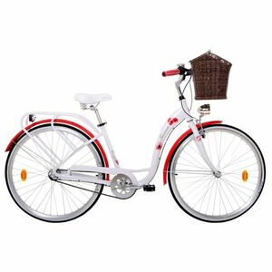 Városi kerékpár Saveno Bridget NEX7 28" - 2025-ös modell, csengő, sárvédők, hátsó csomagtartó, kosár kép