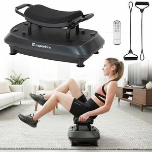 Vibrációs platform inSPORTline Duonique, 30 sebesség, 6 program, enyhén ívelt felület, csúszásmentes edzésfelület, LED kijelző és távirányító kép