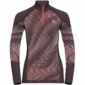 Odlo BL TOP HALF ZIP BLACKCOMB ECO W Női funkcionális felső, lazac, méret kép