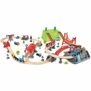 HAPE TRAIN TRACK WITH TOY BOX Vonatpálya, mix, méret kép