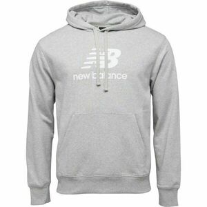 New Balance ESSENTIALS STACKED LOGO FRENCH TERRY HOODIE Férfi pulóver, szürke, méret kép