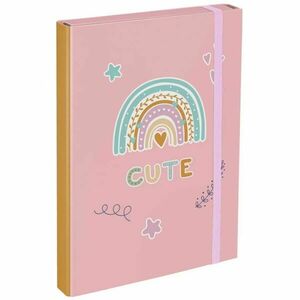 BAAGL RAINBOW Füzettartó box A4, rózsaszín, méret kép