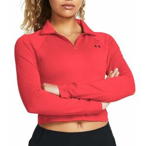 Rövid ujjú póló Under Armour Vanish Seamless 1/4 Zip Crop-RED kép