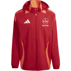Kapucnis kabát adidas 1.FC Nürnberg all-weather jacket red kép