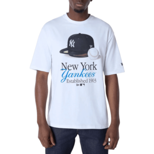 Rövid ujjú póló New Era New Era MLB New York Yankees Script Graphic T-Shirt kép