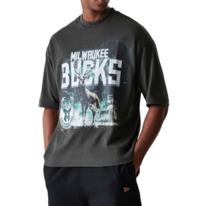 Rövid ujjú póló New Era New Era NBA Washed Graphic Milwaukee Bucks kép
