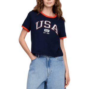 Rövid ujjú póló GAP GAP Logo Crop kép