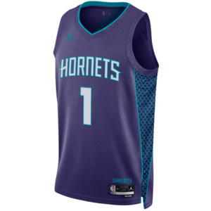 Rövid ujjú póló Jordan NBA Charlotte Hornets Lamelo Ball Jersey kép