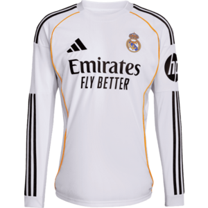 Hosszú ujjú póló adidas Real Madrid Long Sleeve Home Jersey 2025/26 kép