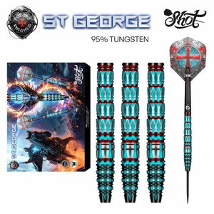 darts szett Shot steel Future Knights St George 23gr, 95% - gravírozott kép