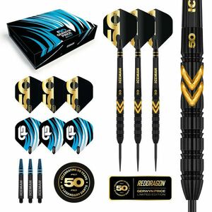 dart szett steel Red Dragon 50 Years Gerwyn Price 23gr, 90% wolfrám - gravírozott kép