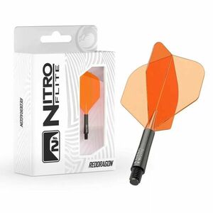 Darts toll és szár egyben Red Dragon Nitro Flite, narancs-fekete, standard toll és közepes szár kép