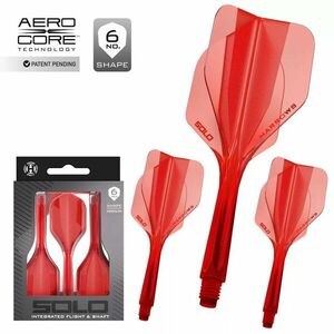Darts toll és szár egyben Harrows Solo piros, No6 toll és hosszú szár kép
